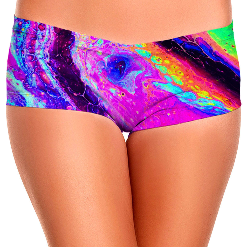 Psychedelic Radiation Booty Shorts, Psychedelic Pourhouse, | iEDM