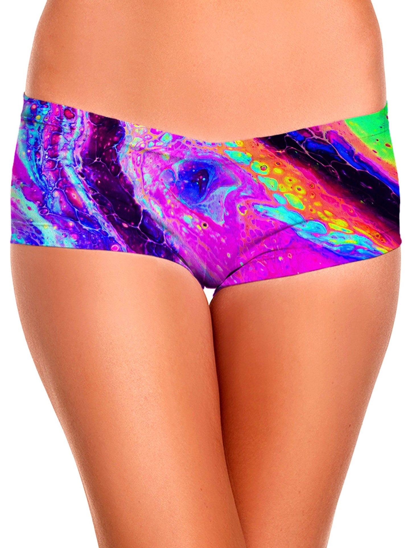 Psychedelic Radiation Booty Shorts, Psychedelic Pourhouse, | iEDM