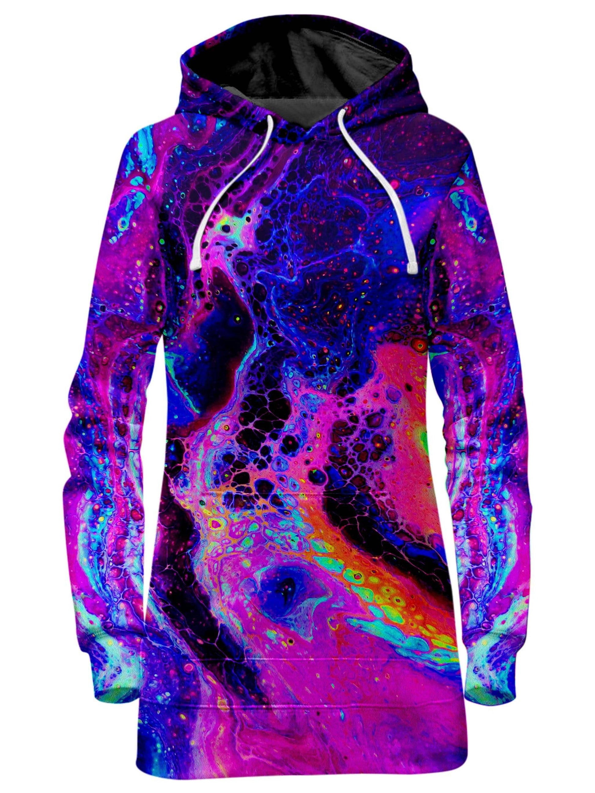 Psychedelic Radiation Hoodie Dress, Psychedelic Pourhouse, | iEDM