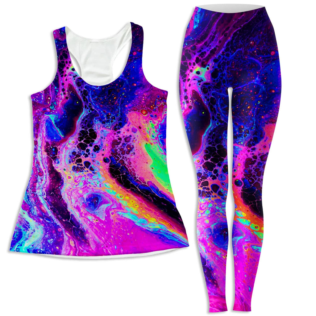 Psychedelic Radiation Women's Tank and Leggings Combo, Psychedelic Pourhouse, | iEDM