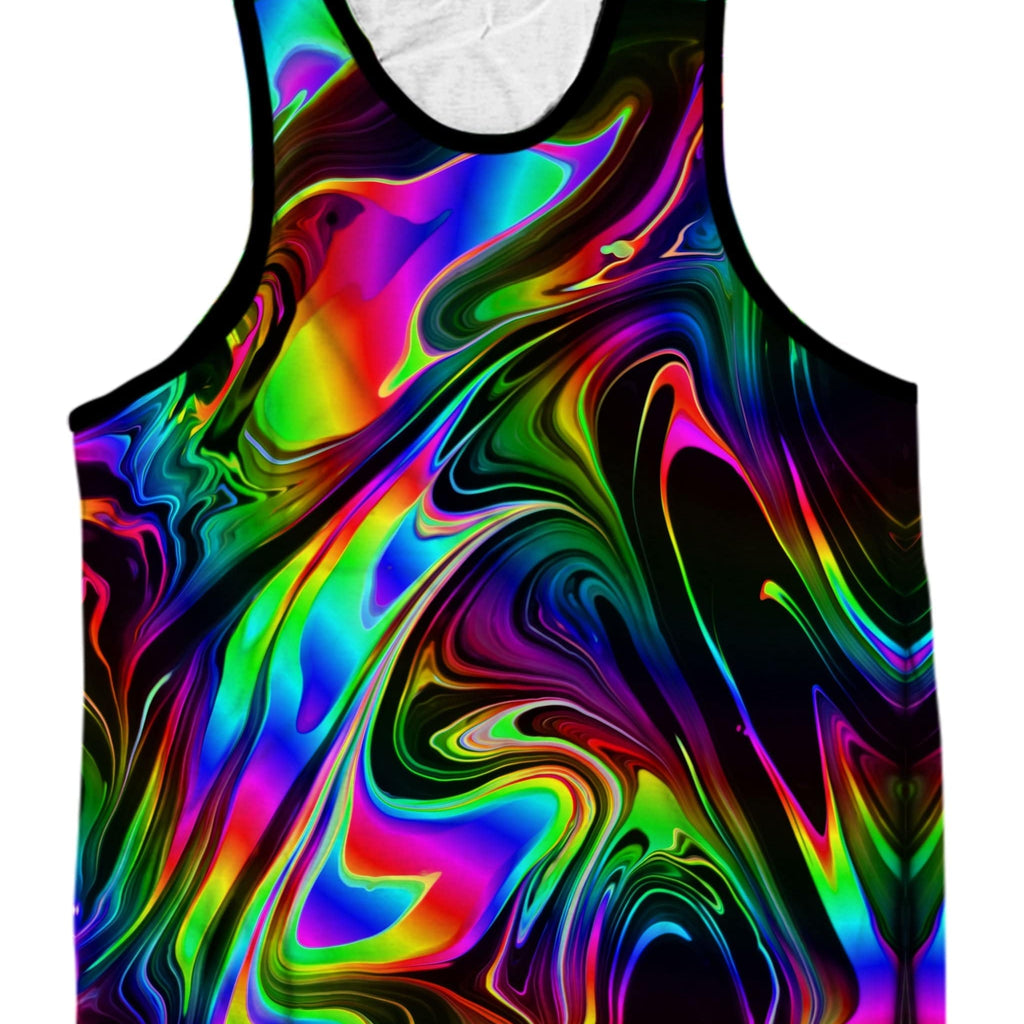 That Glow Flow Men's Tank and Shorts Combo, Psychedelic Pourhouse, | iEDM