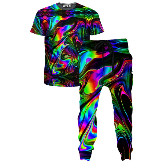 That Glow Flow T-Shirt and Joggers Combo, Psychedelic Pourhouse, | iEDM