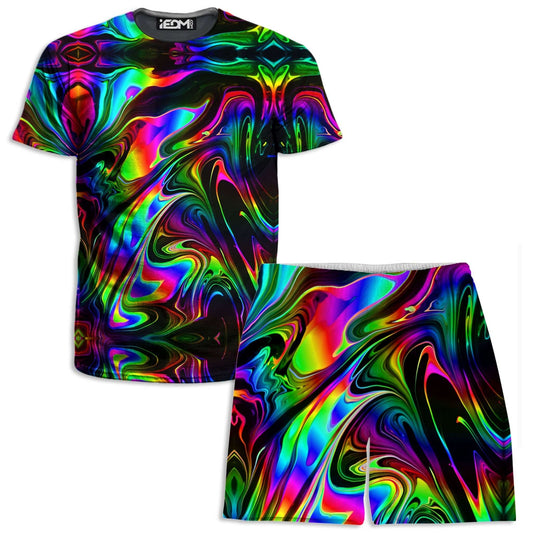 That Glow Flow T-Shirt and Shorts Combo, Psychedelic Pourhouse, | iEDM