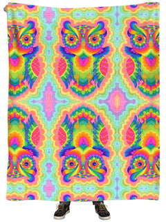 Rachel Rosenkoetter - Cosmic Owl Plush Blanket