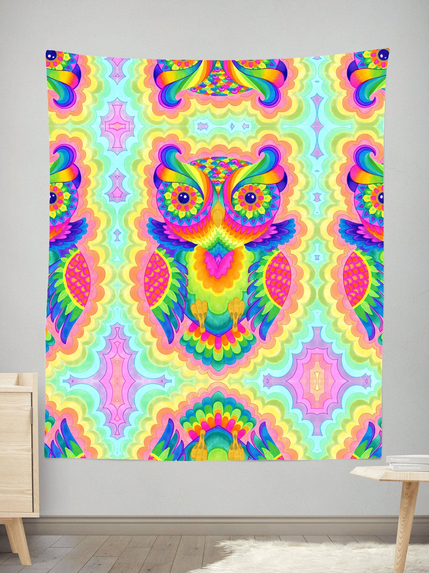 Cosmic Owl Tapestry, Rachel Rosenkoetter, | iEDM