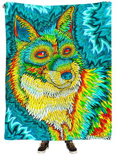 Rachel Rosenkoetter - Foxadelic II Plush Blanket