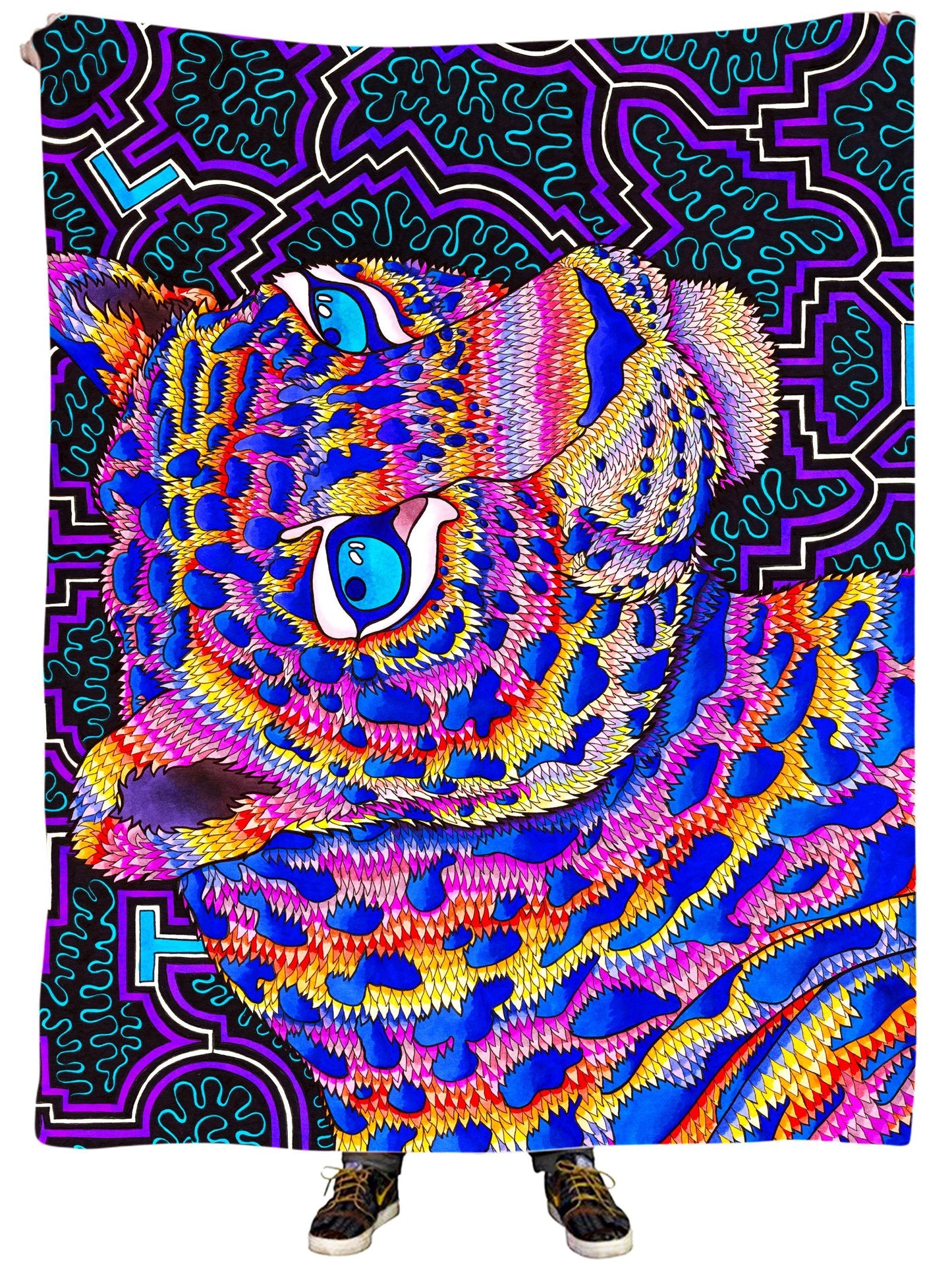 Jungle Jaguar Plush Blanket, Rachel Rosenkoetter, | iEDM