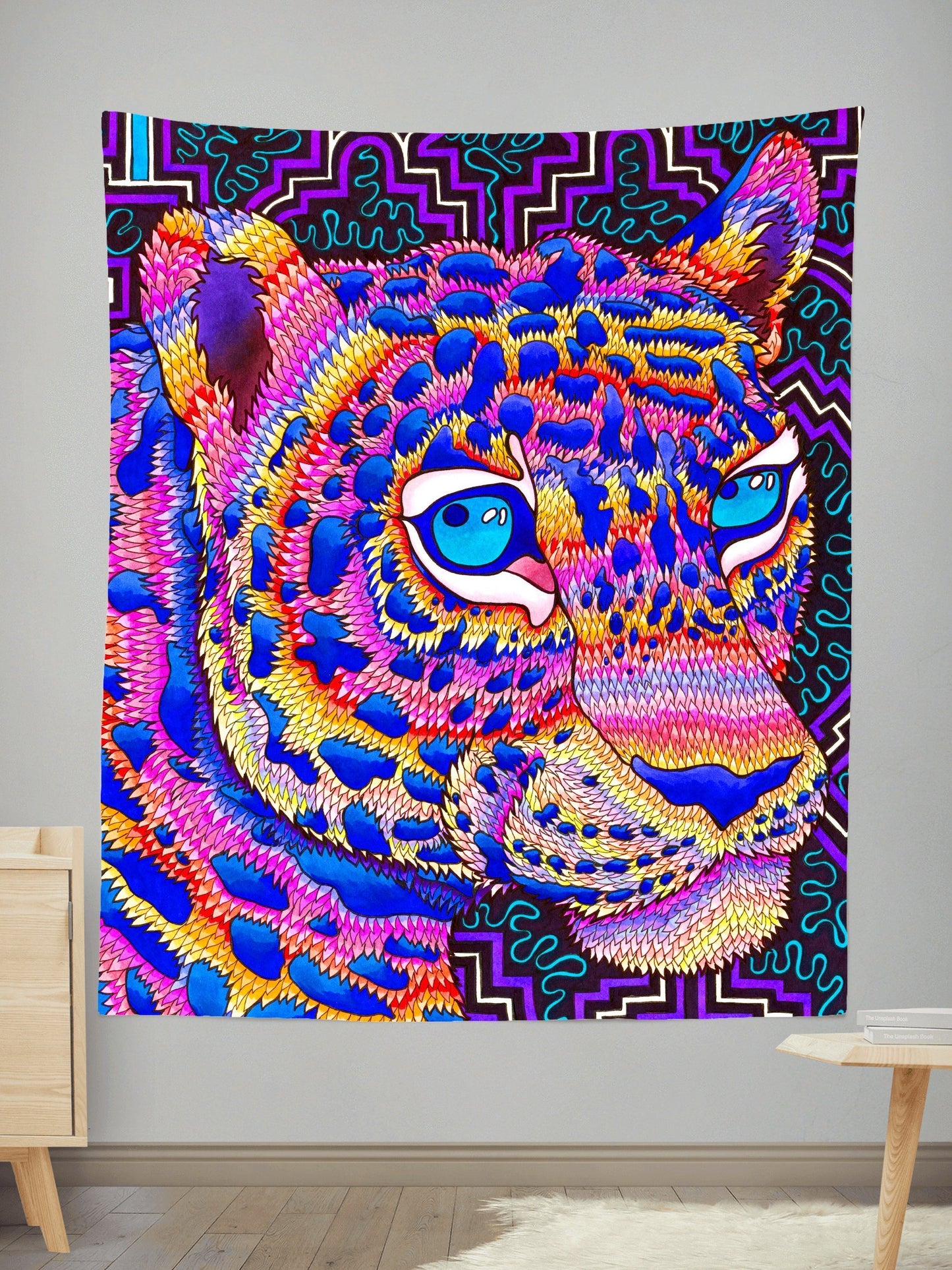 Jungle Jaguar Tapestry, Rachel Rosenkoetter, | iEDM