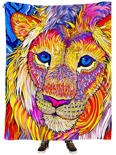 Rachel Rosenkoetter - Kaleidoscopic King 1 Plush Blanket