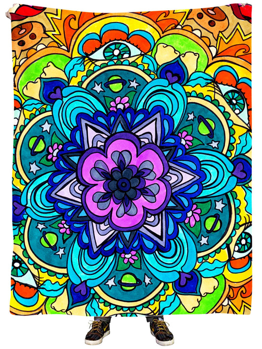 Microcosm Mandala Plush Blanket, Rachel Rosenkoetter, | iEDM