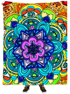 Rachel Rosenkoetter - Microcosm Mandala Plush Blanket