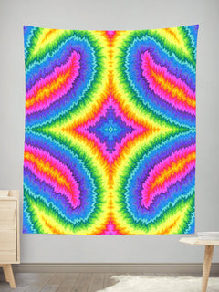 Rachel Rosenkoetter - Rainbow Dragon Owl Tapestry