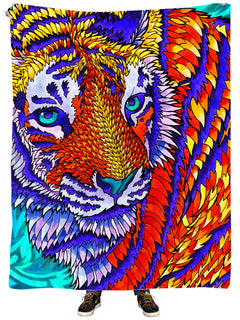 Rachel Rosenkoetter - Telenergetic Tiger Plush Blanket