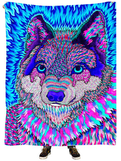 Rachel Rosenkoetter - Wolfadelic III Plush Blanket