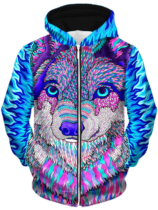 Rachel Rosenkoetter Wolfadelic III Unisex Zip-Up Hoodie - iEDM