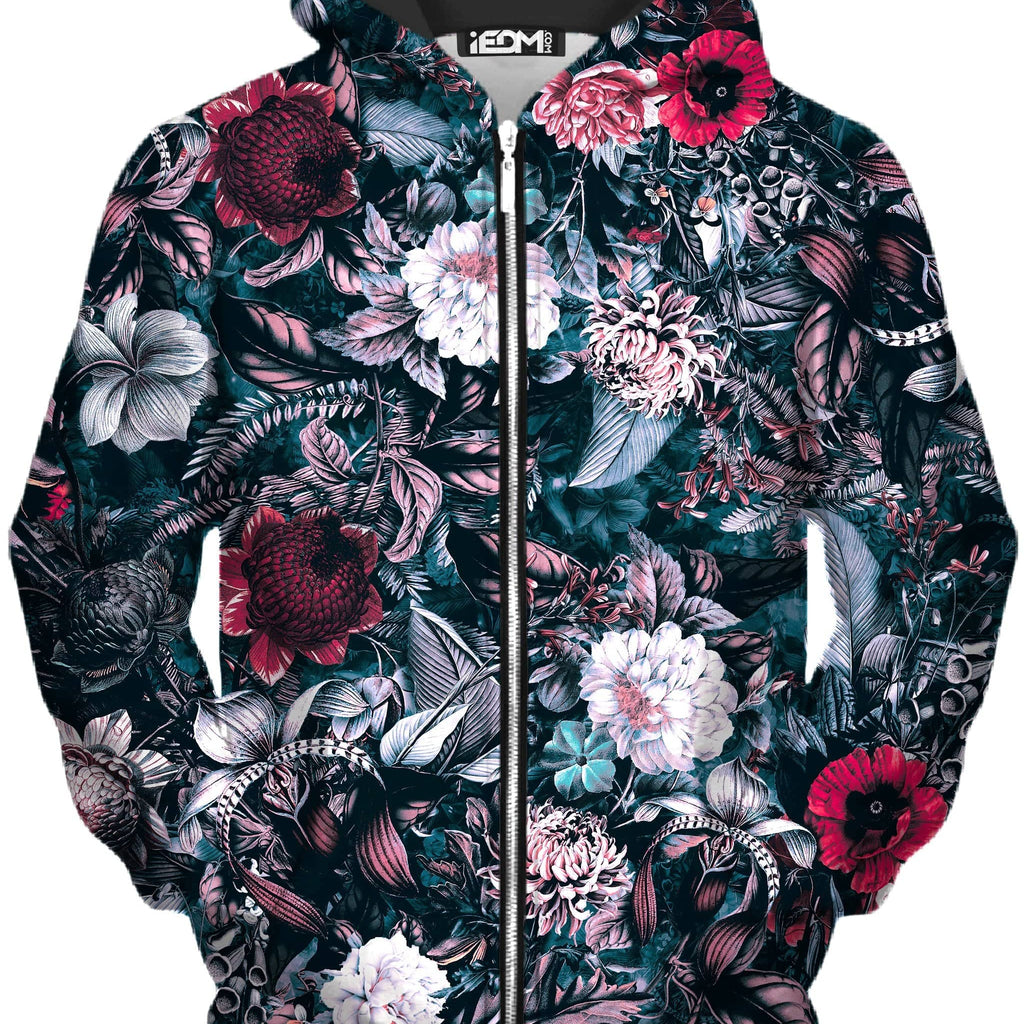 Blue Garden Unisex Zip-Up Hoodie (Ready To Ship), Ready To Ship, | iEDM