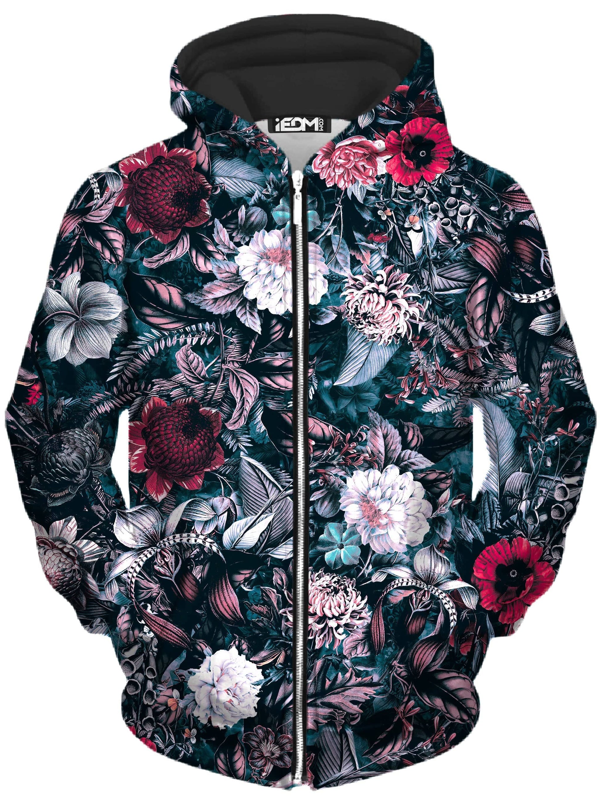 Blue Garden Unisex Zip-Up Hoodie (Ready To Ship), Ready To Ship, | iEDM