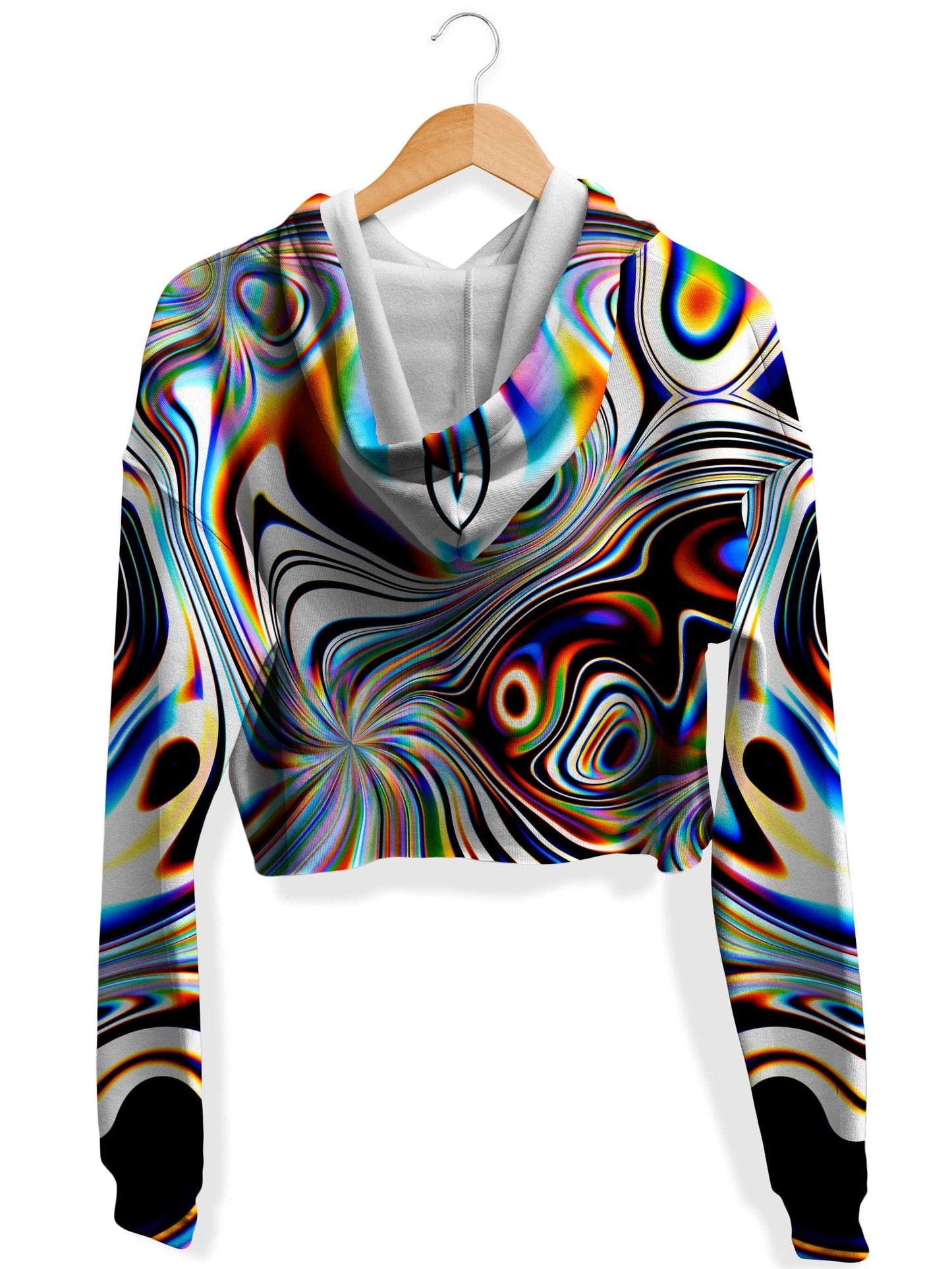 Oil Aura Fleece Crop Hoodie (Ready To Ship), Ready To Ship, | iEDM