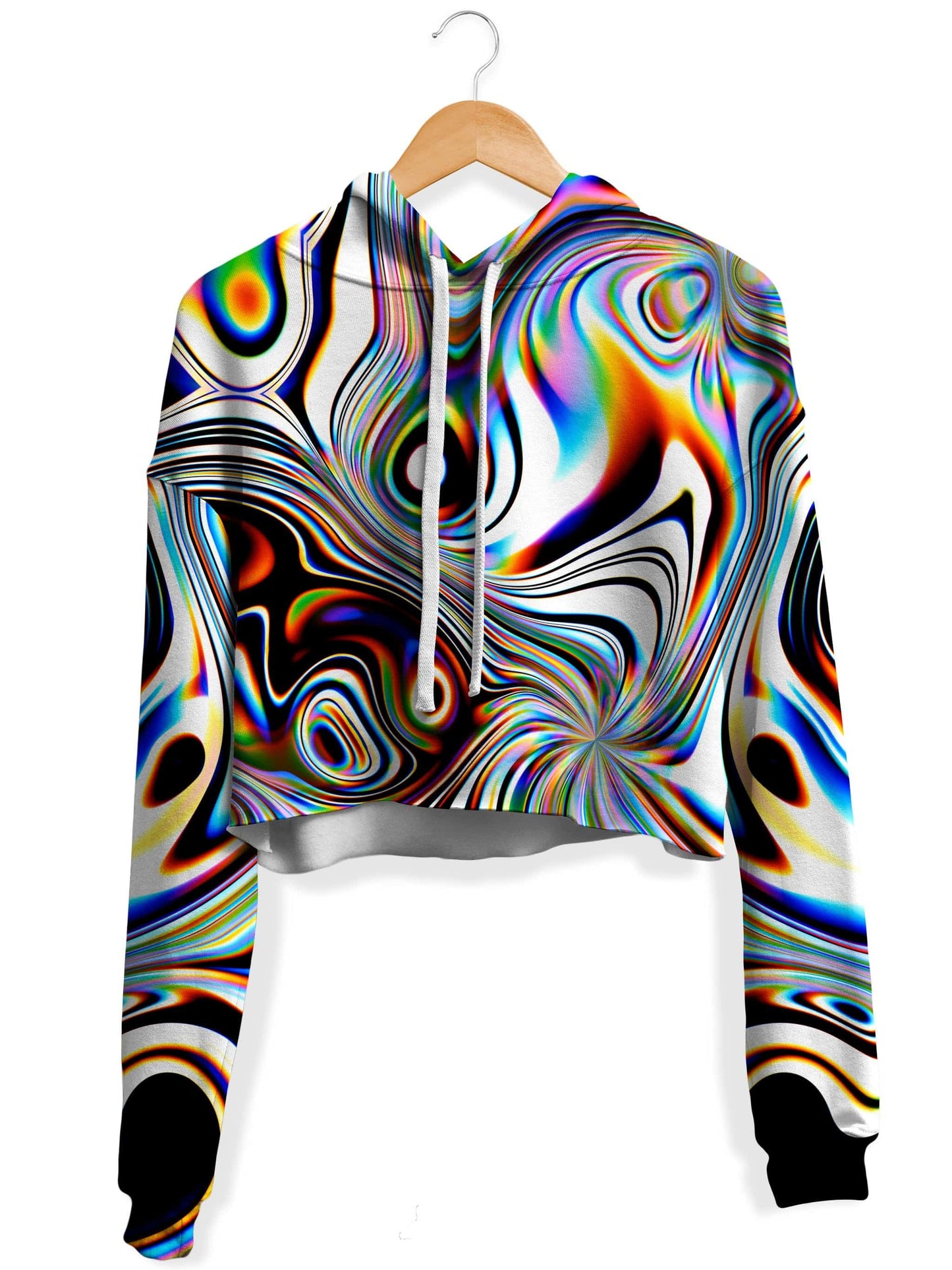 Oil Aura Fleece Crop Hoodie (Ready To Ship), Ready To Ship, | iEDM