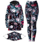 Blue Garden Hoodie Dress and Leggings with PM 2.5 Face Mask Combo, Riza Peker, | iEDM