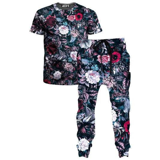 Blue Garden T-Shirt and Joggers Combo, Riza Peker, | iEDM