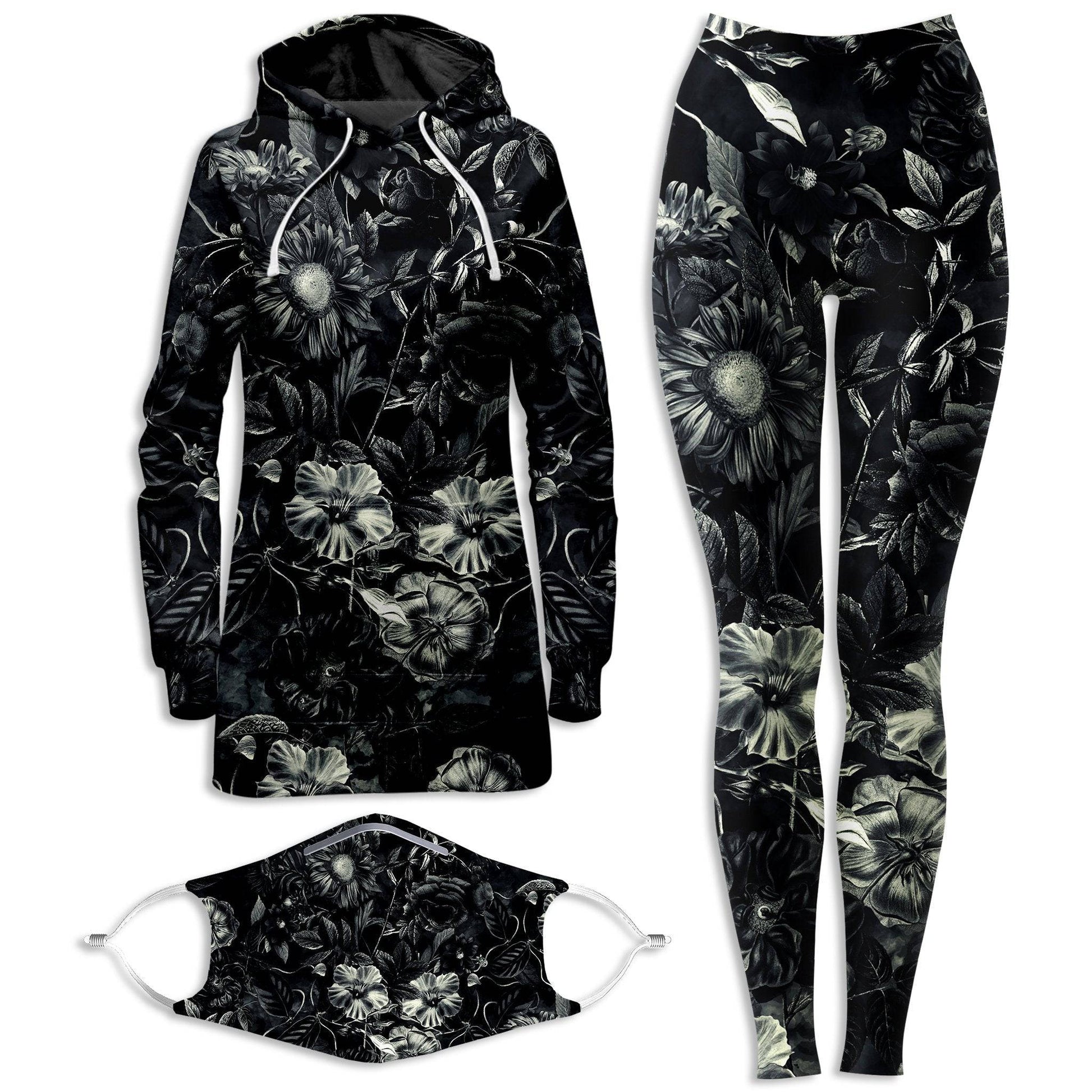 Darkness Hoodie Dress and Leggings with PM 2.5 Face Mask Combo, Riza Peker, | iEDM
