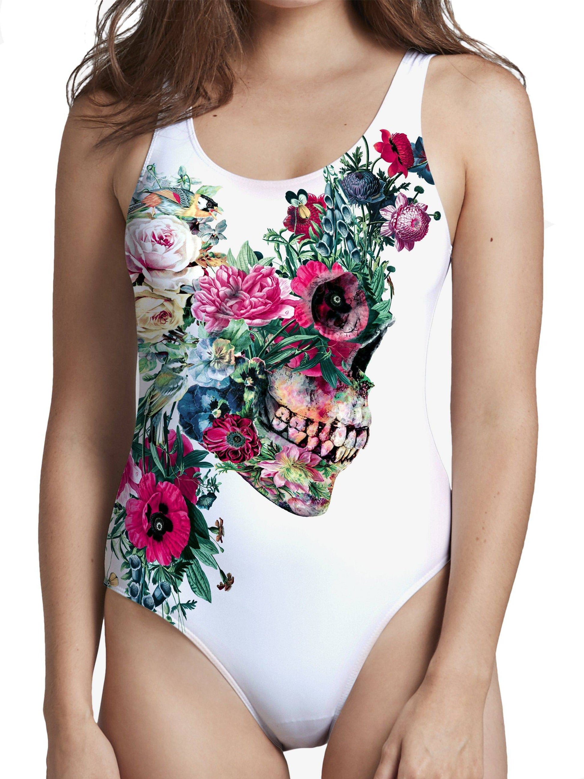 Floral Dorian Low Cut One-Piece Swimsuit, Riza Peker, | iEDM