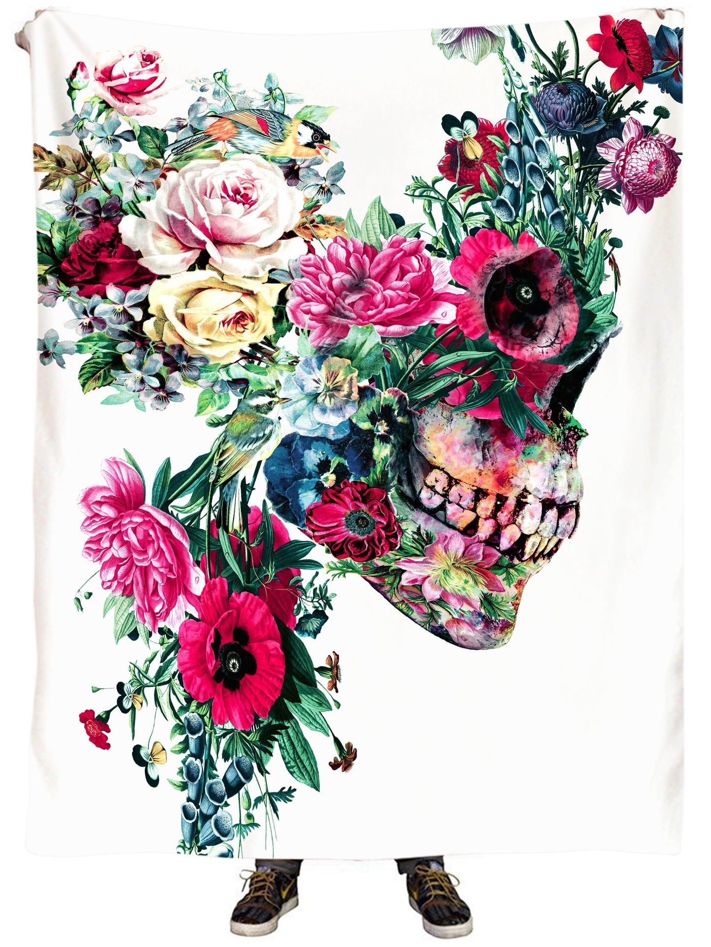 Floral Dorian Plush Blanket, Riza Peker, | iEDM