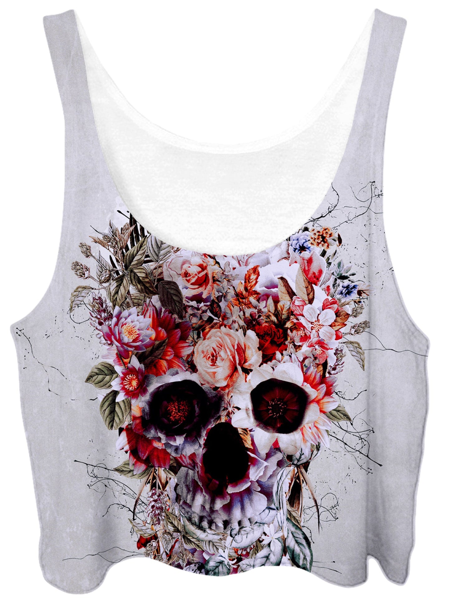 Floral Skull Crop Top, Riza Peker, | iEDM