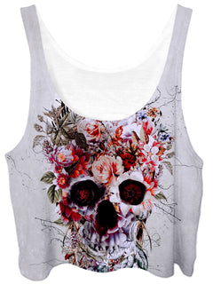 Riza Peker - Floral Skull Crop Top