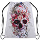 Floral Skull Drawstring Bag, Riza Peker, | iEDM