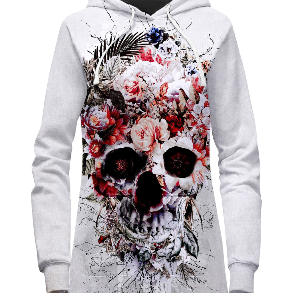 Floral Skull Hoodie Dress, Riza Peker, | iEDM