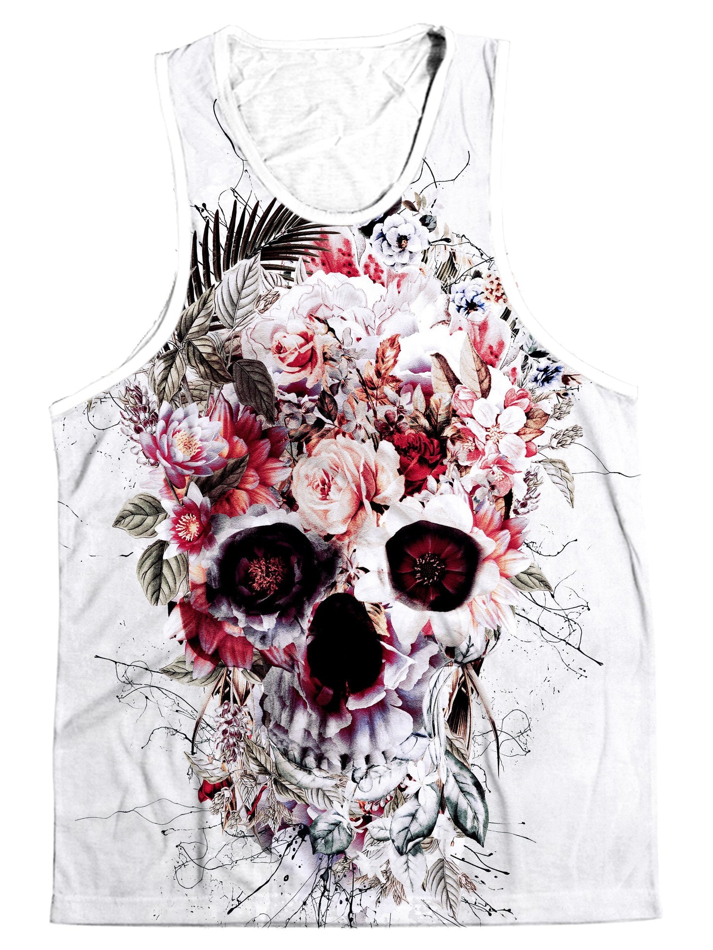Floral Skull Men's Tank, Riza Peker, | iEDM