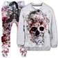 Riza Peker Floral Skull Sweatshirt and Joggers Combo - iEDM
