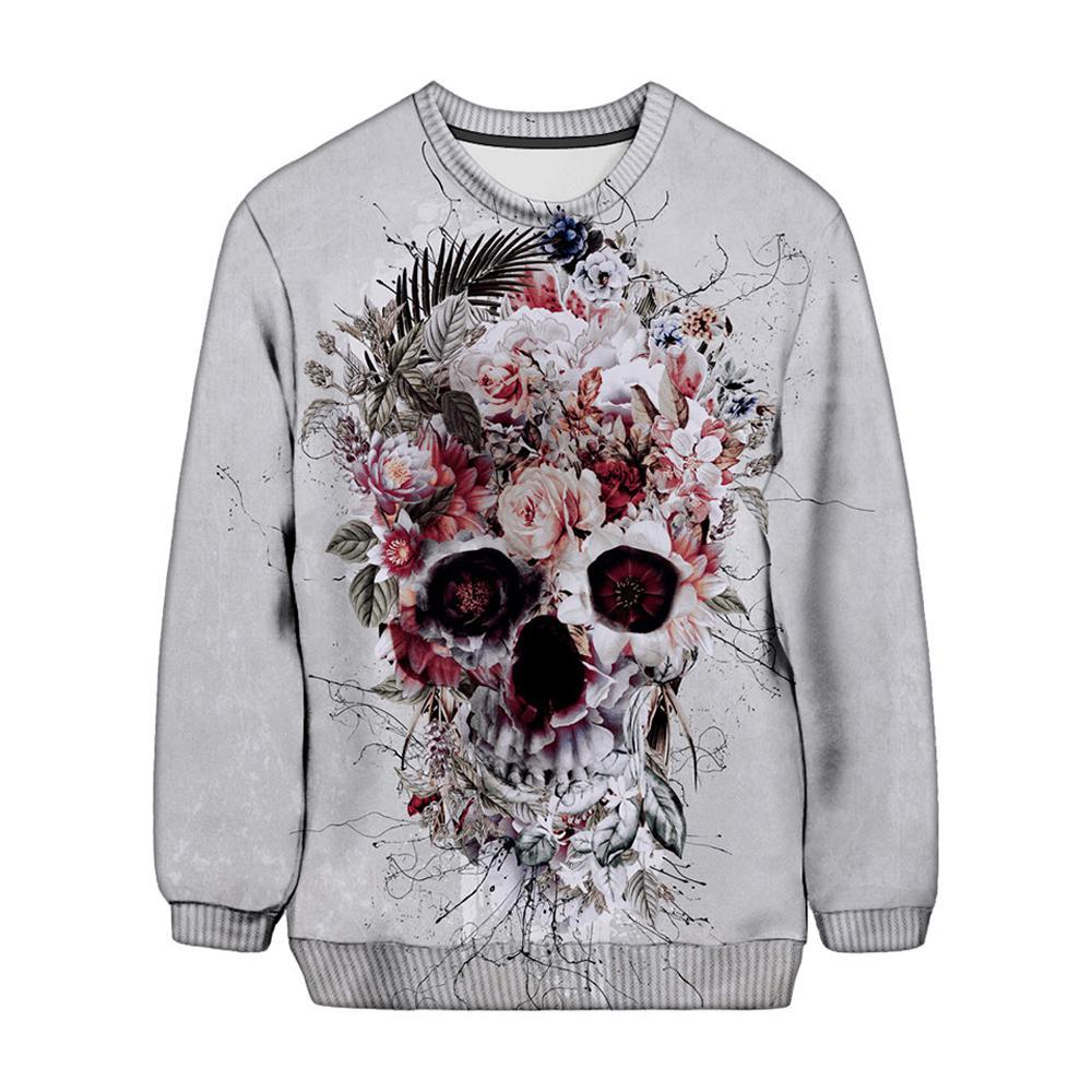 Riza Peker Floral Skull Sweatshirt and Joggers Combo - iEDM