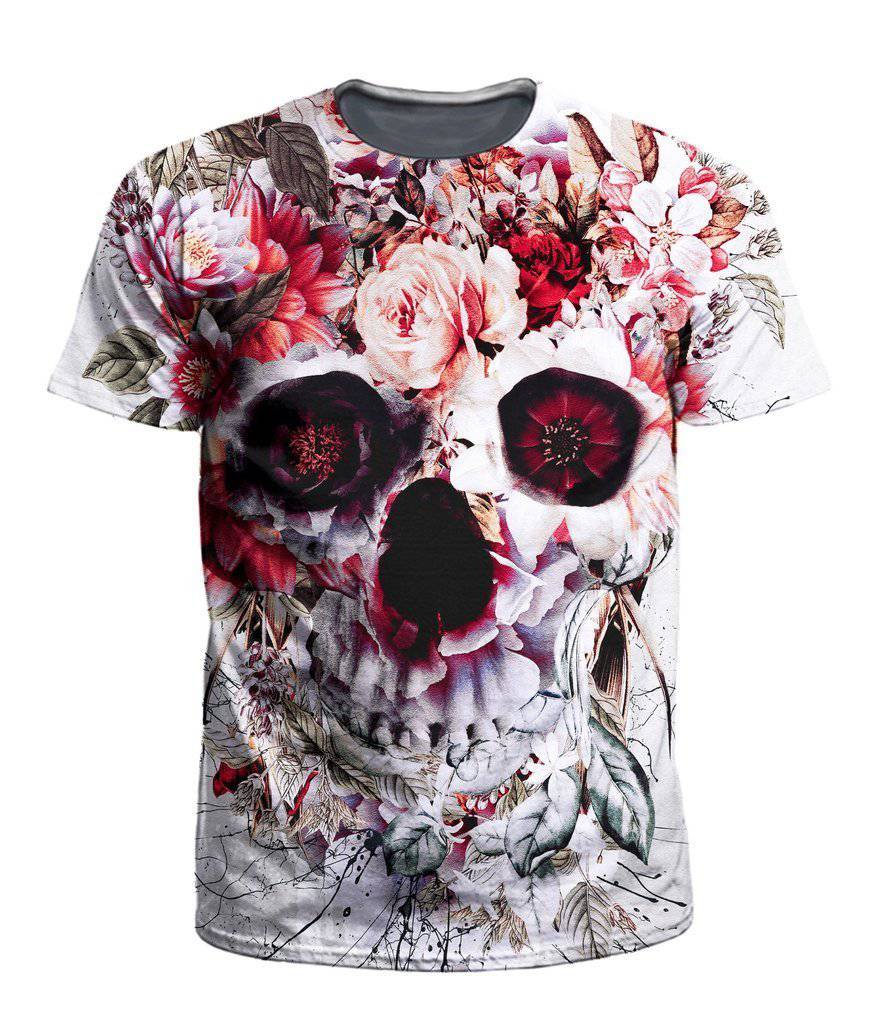 Floral Skull T-Shirt and Shorts Combo, Riza Peker, | iEDM