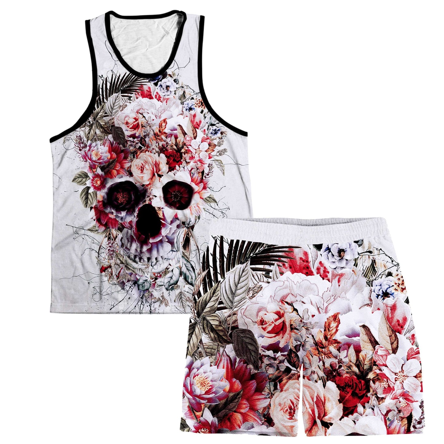Floral Skull Tank and Shorts Combo, Riza Peker, | iEDM