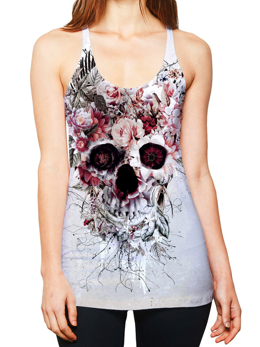Floral Skull Women's Tank, Riza Peker, | iEDM