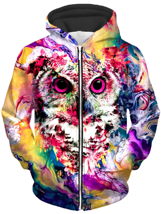 Owl Unisex Zip-Up Hoodie, Riza Peker, | iEDM