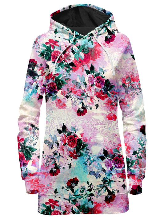 Riza Peker Pink Floral Hoodie Dress - iEDM
