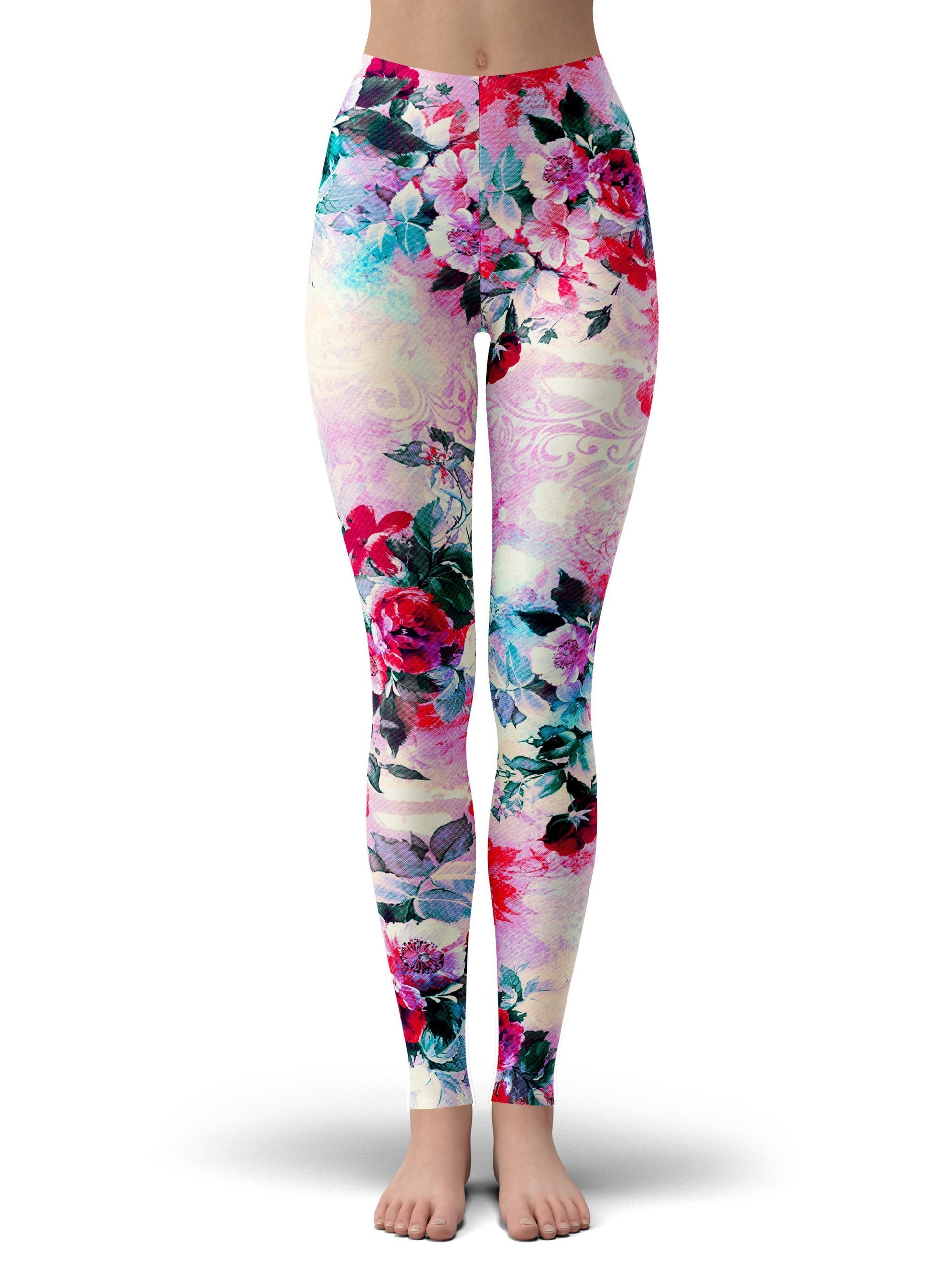 Pink Floral Leggings, Riza Peker, | iEDM