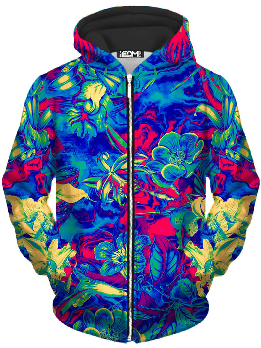 Poisonous Flowers Unisex Zip-Up Hoodie, Riza Peker, | iEDM