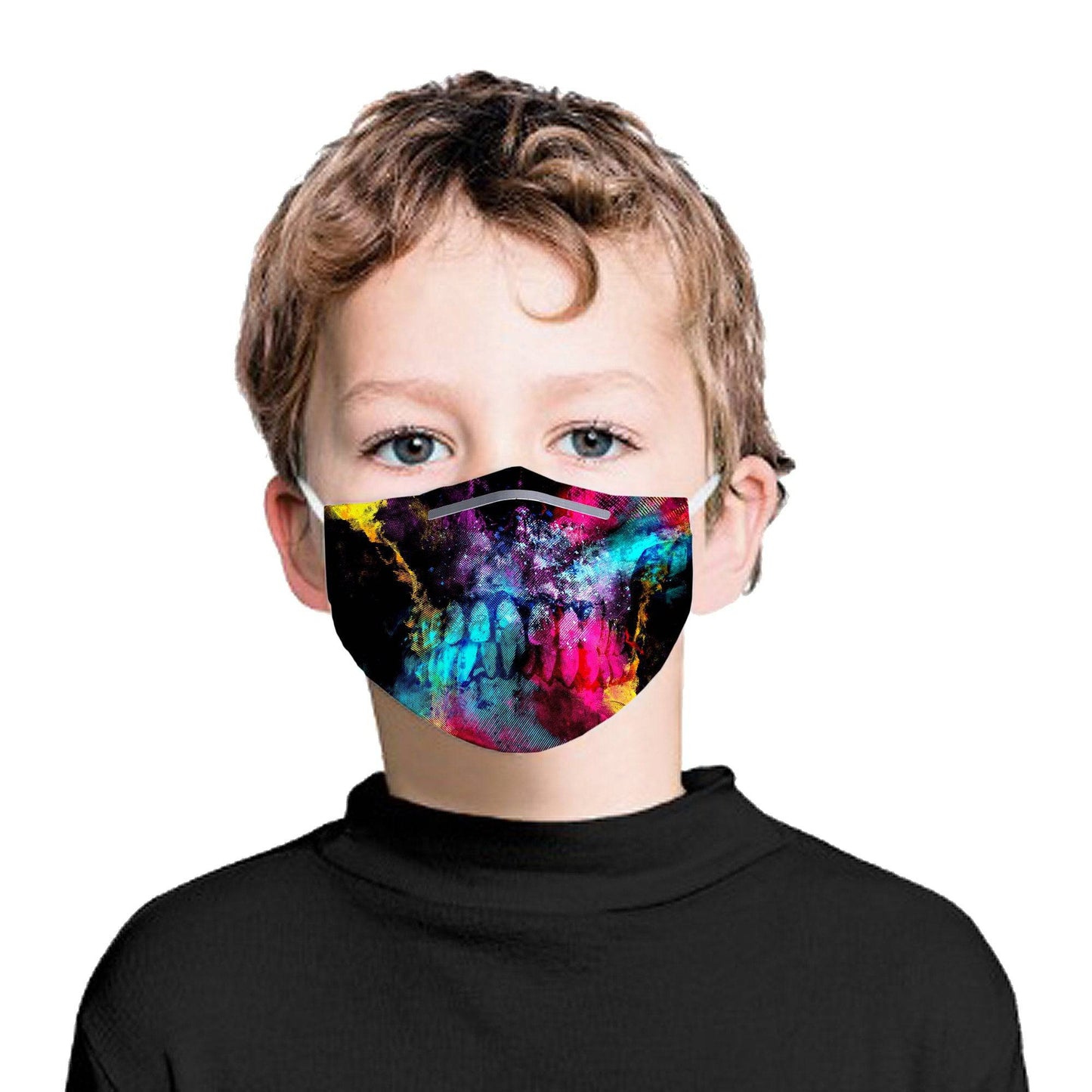 Skull 49 Kids Face Mask With (4) PM 2.5 Carbon Inserts, Riza Peker, | iEDM