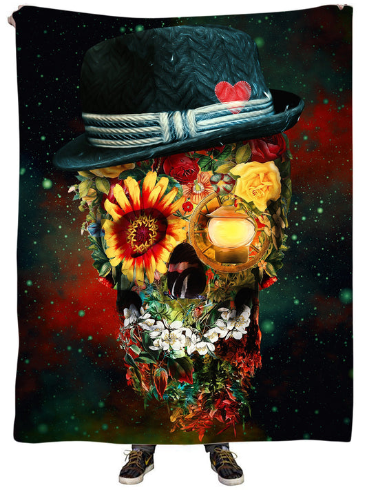 Skull Lover Plush Blanket, Riza Peker, | iEDM