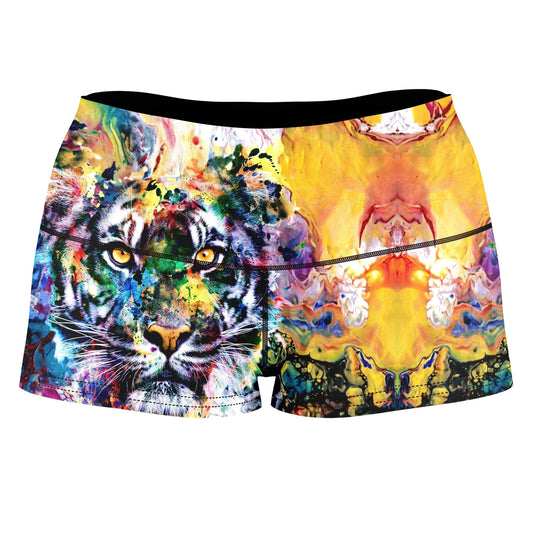 Tiger High-Waisted Women's Shorts, Riza Peker, | iEDM
