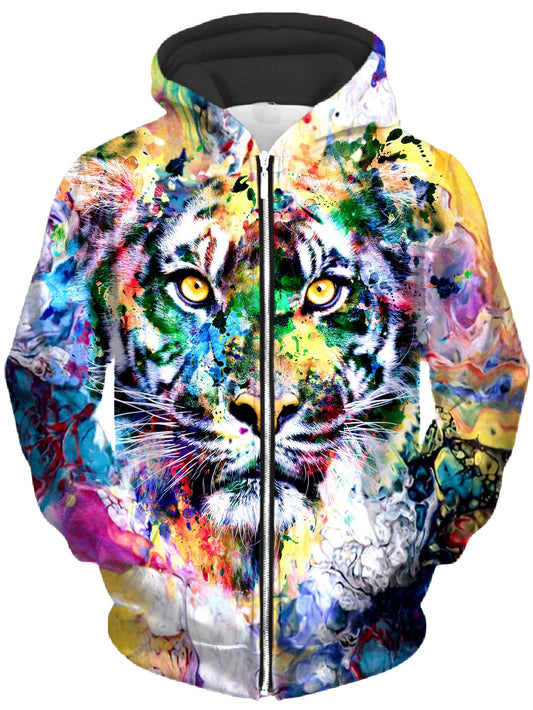 Tiger Unisex Zip-Up Hoodie, Riza Peker, | iEDM