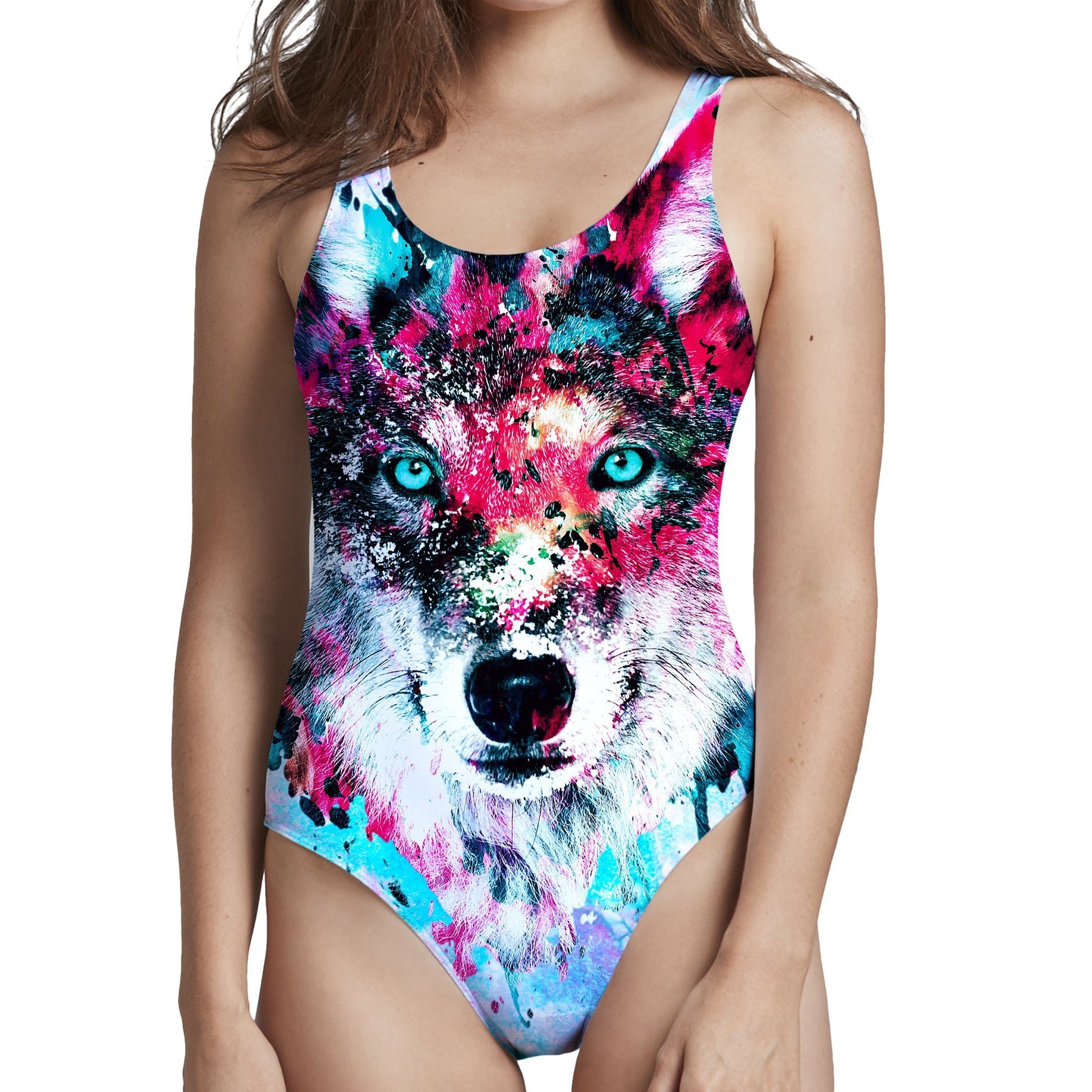 Wolf Low Cut One-Piece Swimsuit, Riza Peker, | iEDM