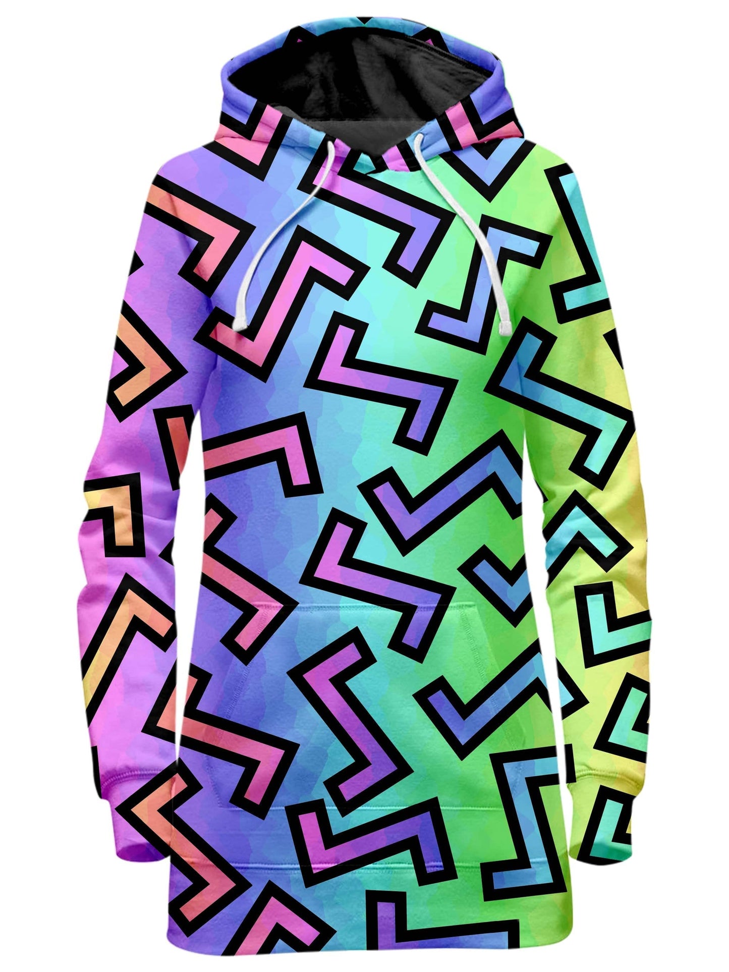 80s Rainbow Hoodie Dress, Sartoris Art, | iEDM
