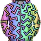 80s Rainbow Unisex Zip-Up Hoodie, Sartoris Art, | iEDM