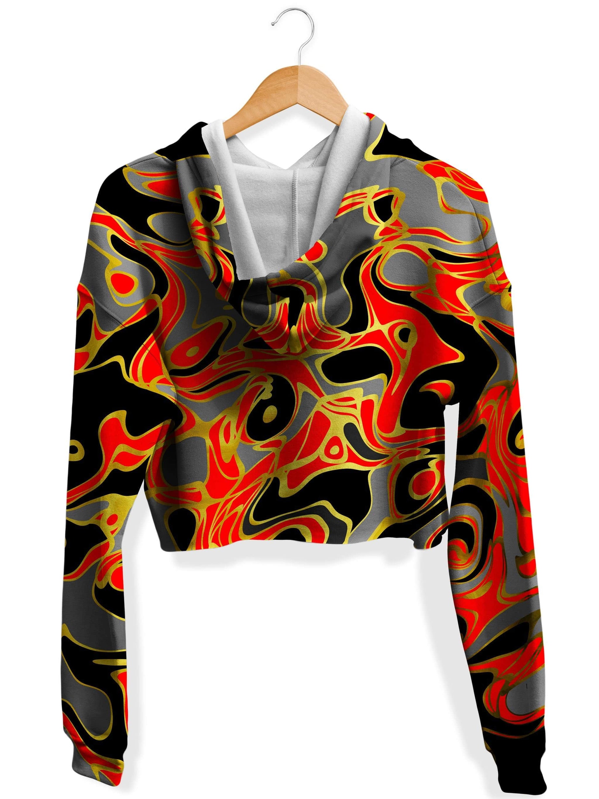 Abstract Journey Fleece Crop Hoodie, Sartoris Art, | iEDM